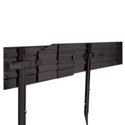 Permaloc CleanLine Aluminum Landscape Edging Black Duraflex- 120' Kit (15 8' Sections, Includes 45 Stakes)