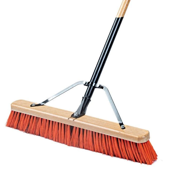Leonard Dual Bristle Push Broom, 30-Inch Wide Block 1 Leonard Dual Bristle Push Broom, 30-Inch Wide Block