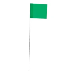 Vinyl Marking Flags, Green, 3-1/2-Inch X 2-1/2-Inch