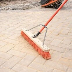 Leonard Fine-Bristle Push Broom, 24-Inch Wide Block With Steel Handle -Garden Store 2824 4