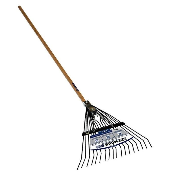 Seymour S500 Industrial Heavy Duty Spring Brace Rake With Wood Handle 1 Seymour S500 Industrial Heavy Duty Spring Brace Rake With Wood Handle