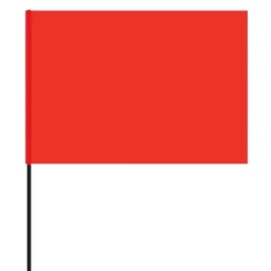 Marking Flag 4in X 5in Red Vinyl With 30in Wire
