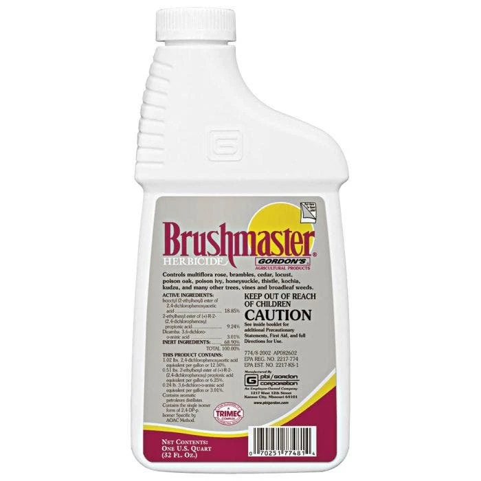 Brushmaster Selective, Post-Emergent Weed Herbicide, 1 Quart 1 Brushmaster Selective, Post-Emergent Weed Herbicide, 1 Quart