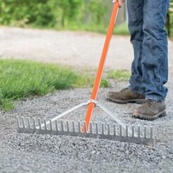 Leonard Aluminum Grading Rake 24in -Garden Store ag246 4 1