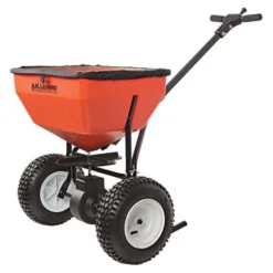 Leonard 70-Pound Broadcast Spreader With Deflector -Garden Store am70lp left withcover