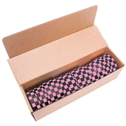 Glo-Pink And Black Checkerboard Tagging Tape, Box Of 12 Rolls