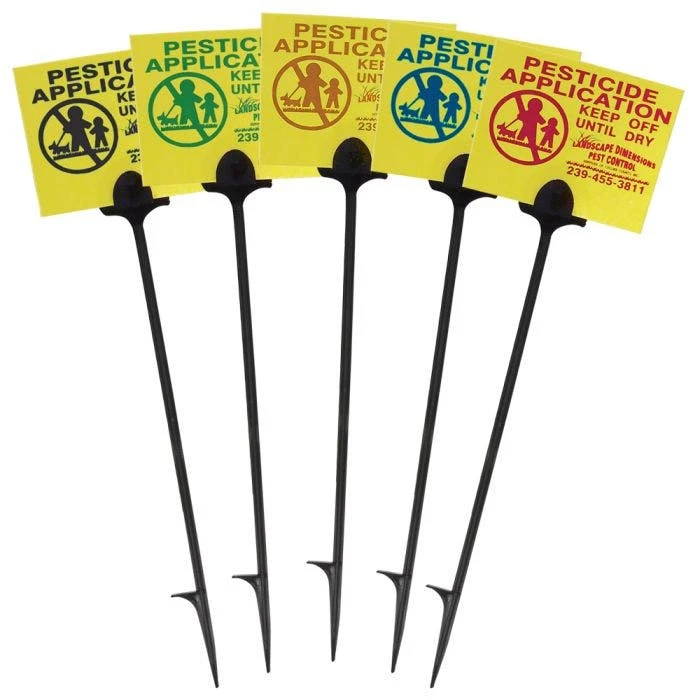 Weather Resistant Custom Application Sign, 5in X 5in, Yellow 2 Weather Resistant Custom Application Sign, 5in X 5in, Yellow - Image 2