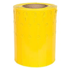 Slip 'N Lock 1-Inch X 9-Inch Perforated Thermal Transfer Labels With Loop Lock, Yellow