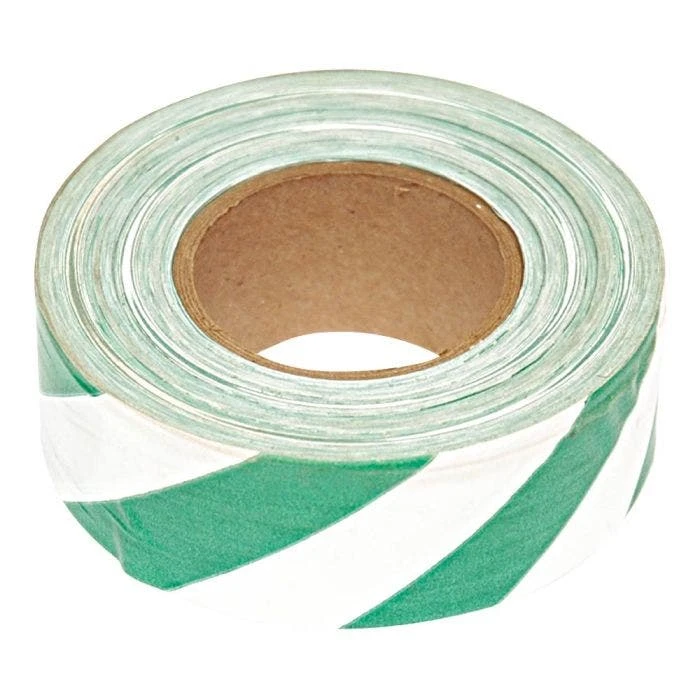 Green And White Candy Stripe Tagging Tape, Box Of 12 Rolls 2 Green And White Candy Stripe Tagging Tape, Box Of 12 Rolls - Image 2