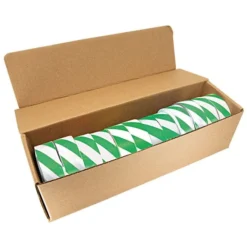 Green And White Candy Stripe Tagging Tape, Box Of 12 Rolls