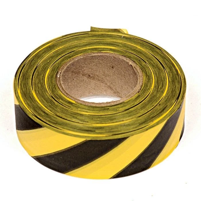 Yellow And Black Candy Stripe Tagging Tape, Box Of 12 Rolls 2 Yellow And Black Candy Stripe Tagging Tape, Box Of 12 Rolls - Image 2