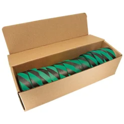 Green And Black Candy Stripe Tagging Tape, Box Of 12 Rolls