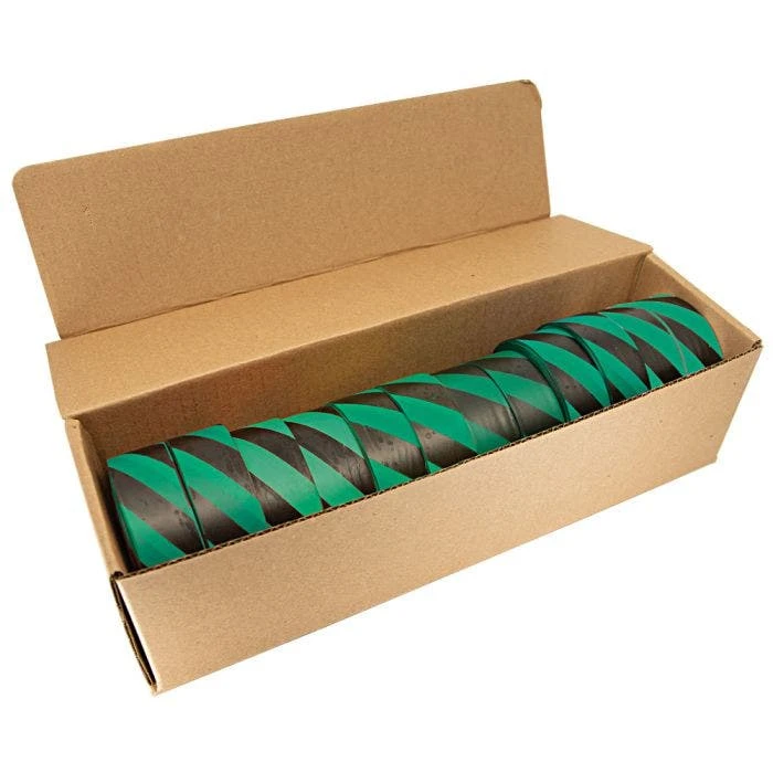 Green And Black Candy Stripe Tagging Tape, Box Of 12 Rolls 1 Green And Black Candy Stripe Tagging Tape, Box Of 12 Rolls
