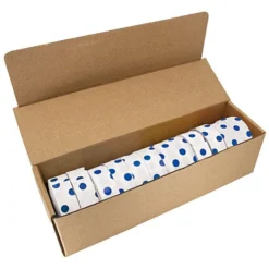 White With Blue Polka Dots Tagging Tape, Box Of 12 Rolls