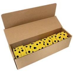 Yellow With Black Polka Dots Tagging Tape, Box Of 12 Rolls