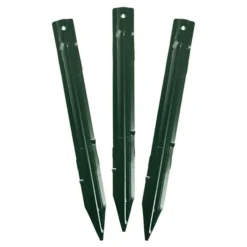 Permaloc Set Of Six 8-foot Long Sections - Green DuraFlex, Baked-On Finish -Garden Store pgr8 stakes