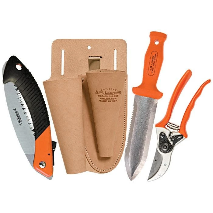 Leonard Classic Soil Knife, Pruner, Saw And Sheath Combo 1 Leonard Classic Soil Knife, Pruner, Saw And Sheath Combo
