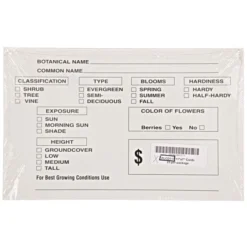 Vinyl Plant Info Card 11in X 7in