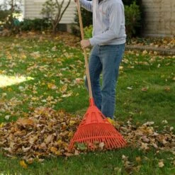 Leonard Poly Lawn Rake With American Ash Handle, 24-Inch Head -Garden Store pr24u 1