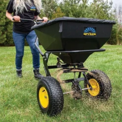 Spyker Ergo-Pro Spreader 80lb With Powder Coated Frame -Garden Store spy80 1p 9 1